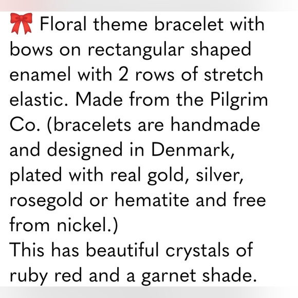 Stretchy Enamel Bracelet w/ Ruby & Garnet Crystals NWT - Picture 11 of 16